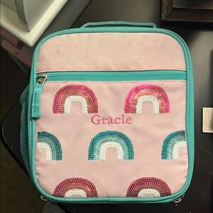 Gracie- Pottery Barn Kids Pink and Green Rainbow Bag